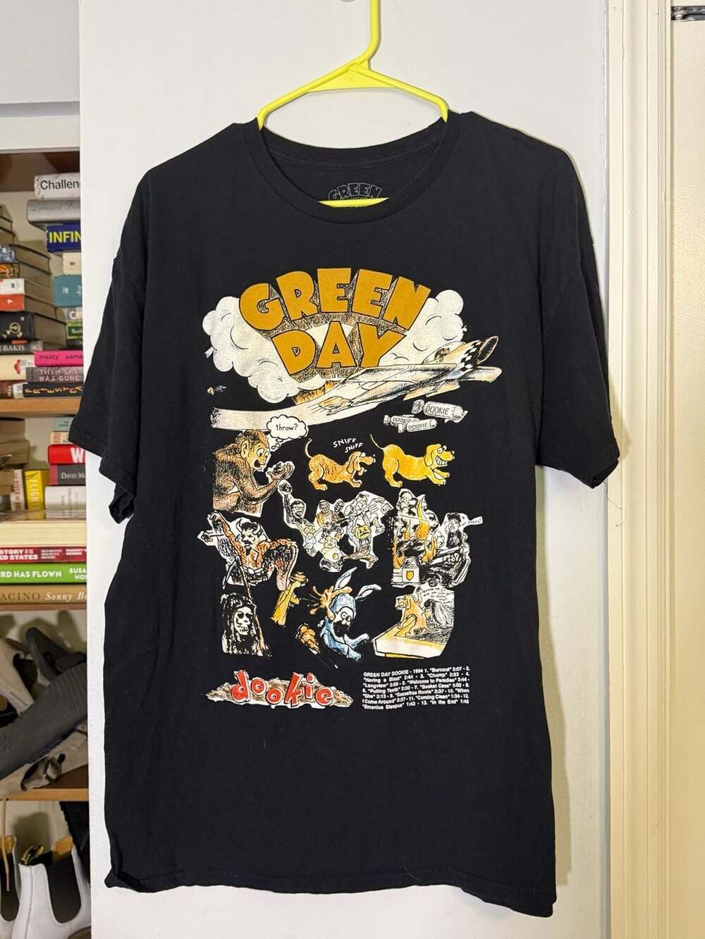 Green Day Dookie Album Graphic T-Shirt Black XL